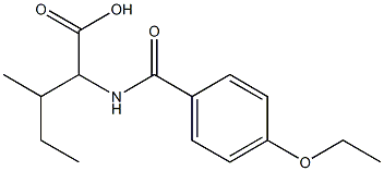 2-[(4-ethoxyphenyl)formamido]-3-methylpentanoic acid 结构式