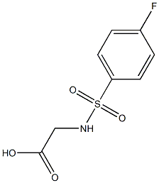 2-[(4-fluorobenzene)sulfonamido]acetic acid 结构式