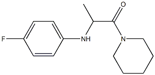 2-[(4-fluorophenyl)amino]-1-(piperidin-1-yl)propan-1-one 结构式