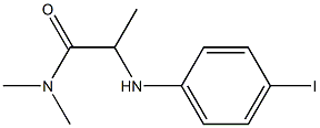 2-[(4-iodophenyl)amino]-N,N-dimethylpropanamide 结构式