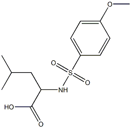 2-[(4-methoxybenzene)sulfonamido]-4-methylpentanoic acid 结构式