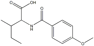 2-[(4-methoxybenzoyl)amino]-3-methylpentanoic acid 结构式