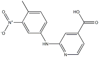 2-[(4-methyl-3-nitrophenyl)amino]pyridine-4-carboxylic acid 结构式