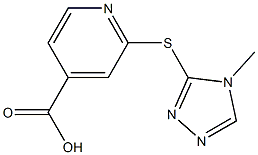 2-[(4-methyl-4H-1,2,4-triazol-3-yl)sulfanyl]pyridine-4-carboxylic acid 结构式