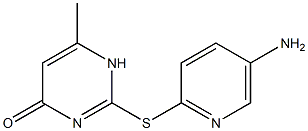 2-[(5-aminopyridin-2-yl)sulfanyl]-6-methyl-1,4-dihydropyrimidin-4-one 结构式