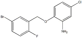 2-[(5-bromo-2-fluorophenyl)methoxy]-5-chloroaniline 结构式