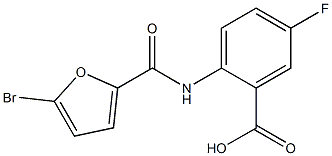 2-[(5-bromo-2-furoyl)amino]-5-fluorobenzoic acid 结构式