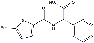 2-[(5-bromothiophen-2-yl)formamido]-2-phenylacetic acid 结构式