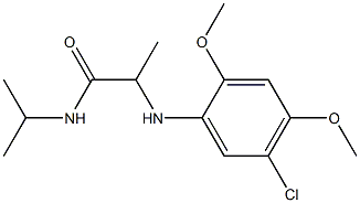 2-[(5-chloro-2,4-dimethoxyphenyl)amino]-N-(propan-2-yl)propanamide 结构式