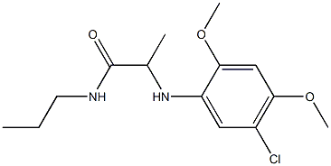 2-[(5-chloro-2,4-dimethoxyphenyl)amino]-N-propylpropanamide 结构式