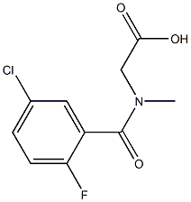 2-[(5-chloro-2-fluorophenyl)-N-methylformamido]acetic acid 结构式