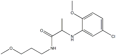 2-[(5-chloro-2-methoxyphenyl)amino]-N-(3-methoxypropyl)propanamide 结构式