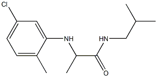 2-[(5-chloro-2-methylphenyl)amino]-N-(2-methylpropyl)propanamide 结构式