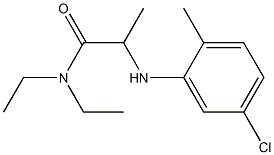 2-[(5-chloro-2-methylphenyl)amino]-N,N-diethylpropanamide 结构式