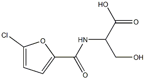 2-[(5-chlorofuran-2-yl)formamido]-3-hydroxypropanoic acid 结构式