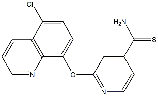 2-[(5-chloroquinolin-8-yl)oxy]pyridine-4-carbothioamide 结构式