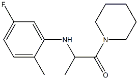 2-[(5-fluoro-2-methylphenyl)amino]-1-(piperidin-1-yl)propan-1-one 结构式