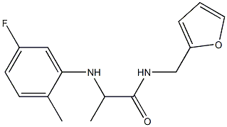 2-[(5-fluoro-2-methylphenyl)amino]-N-(furan-2-ylmethyl)propanamide 结构式