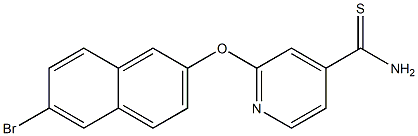 2-[(6-bromonaphthalen-2-yl)oxy]pyridine-4-carbothioamide 结构式