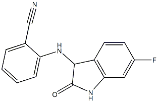2-[(6-fluoro-2-oxo-2,3-dihydro-1H-indol-3-yl)amino]benzonitrile 结构式