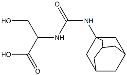 2-[(adamantan-1-ylcarbamoyl)amino]-3-hydroxypropanoic acid 结构式
