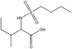 2-[(butylsulfonyl)amino]-3-methylpentanoic acid 结构式