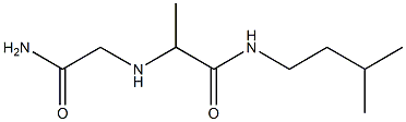 2-[(carbamoylmethyl)amino]-N-(3-methylbutyl)propanamide 结构式
