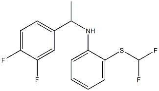 2-[(difluoromethyl)sulfanyl]-N-[1-(3,4-difluorophenyl)ethyl]aniline 结构式