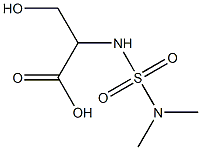 2-[(dimethylsulfamoyl)amino]-3-hydroxypropanoic acid 结构式
