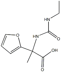 2-[(ethylcarbamoyl)amino]-2-(furan-2-yl)propanoic acid 结构式