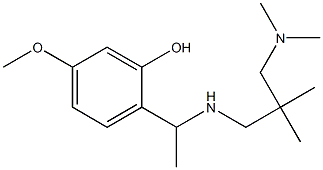 2-[1-({2-[(dimethylamino)methyl]-2-methylpropyl}amino)ethyl]-5-methoxyphenol 结构式