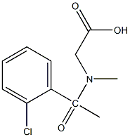 2-[1-(2-chlorophenyl)-N-methylacetamido]acetic acid 结构式