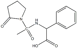 2-[1-(2-oxopyrrolidin-1-yl)acetamido]-2-phenylacetic acid 结构式