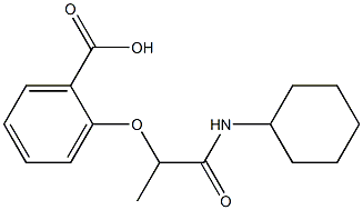 2-[1-(cyclohexylcarbamoyl)ethoxy]benzoic acid 结构式
