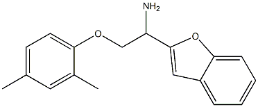 2-[1-amino-2-(2,4-dimethylphenoxy)ethyl]-1-benzofuran 结构式