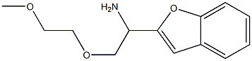 2-[1-amino-2-(2-methoxyethoxy)ethyl]-1-benzofuran 结构式