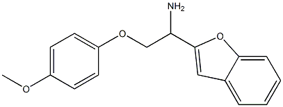 2-[1-amino-2-(4-methoxyphenoxy)ethyl]-1-benzofuran 结构式