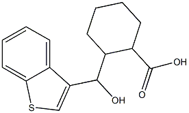 2-[1-benzothiophen-3-yl(hydroxy)methyl]cyclohexane-1-carboxylic acid 结构式