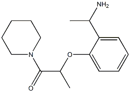 2-[2-(1-aminoethyl)phenoxy]-1-(piperidin-1-yl)propan-1-one 结构式