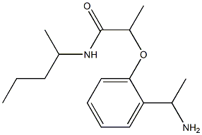 2-[2-(1-aminoethyl)phenoxy]-N-(pentan-2-yl)propanamide 结构式