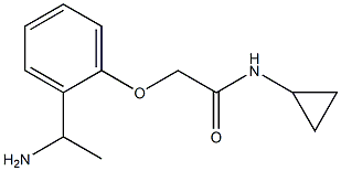 2-[2-(1-aminoethyl)phenoxy]-N-cyclopropylacetamide 结构式