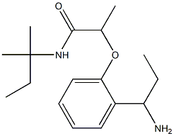 2-[2-(1-aminopropyl)phenoxy]-N-(2-methylbutan-2-yl)propanamide 结构式