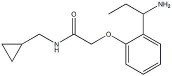 2-[2-(1-aminopropyl)phenoxy]-N-(cyclopropylmethyl)acetamide 结构式