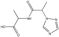 2-[2-(1H-1,2,4-triazol-1-yl)propanamido]propanoic acid 结构式