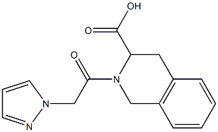 2-[2-(1H-pyrazol-1-yl)acetyl]-1,2,3,4-tetrahydroisoquinoline-3-carboxylic acid 结构式