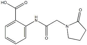 2-[2-(2-oxopyrrolidin-1-yl)acetamido]benzoic acid 结构式