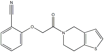 2-[2-(6,7-dihydrothieno[3,2-c]pyridin-5(4H)-yl)-2-oxoethoxy]benzonitrile 结构式