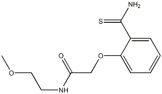 2-[2-(aminocarbonothioyl)phenoxy]-N-(2-methoxyethyl)acetamide 结构式