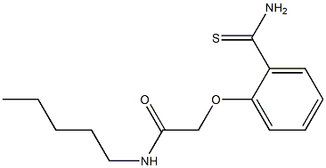 2-[2-(aminocarbonothioyl)phenoxy]-N-pentylacetamide 结构式