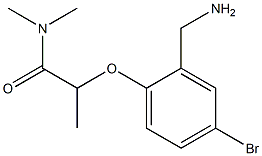 2-[2-(aminomethyl)-4-bromophenoxy]-N,N-dimethylpropanamide 结构式